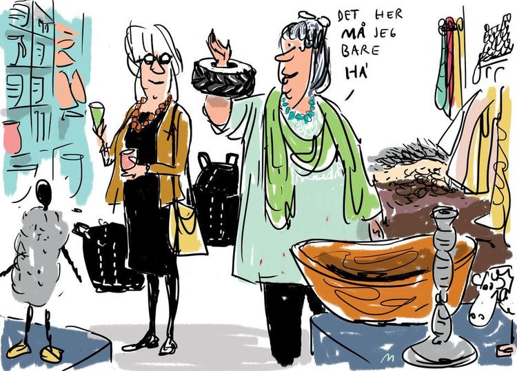 GUIDE. Politiken guider til forskellige kunsthåndværkere. Tegnin: Mette Dreyer. 