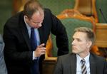Dom. Dansk Folkepartis integrationsordfører, Martin Henriksen (tv), mener at Said Mansour skal fængles under evt. tålt ophold. Til højre Dansk Folkepartis leder Kristian Thulesen Dahl. 