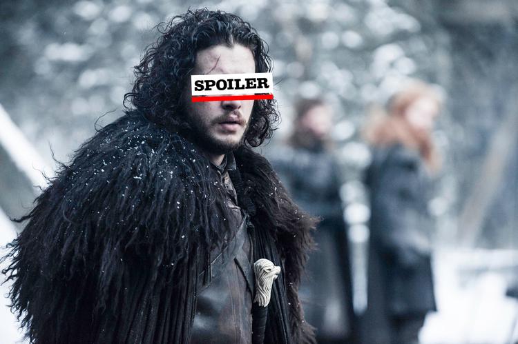 Spoiler: At røbe et dramatisk vendepunkt i en fortælling. Kan bruges som advarsel (spoiler alert) i tekster som denne, der behandler fiktion og røber vigtig handling. Artiklen er således også et eksempel på, hvordan det er at læse tekster med den slags advarsler. 