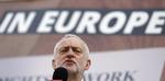 EU-STØTTE. Labourpartiet og dets leder Jeremy Corbyn har været fraværende i debatten om briternes EU-medlemskab. 