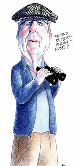 Udeladt: Der er ingen spørgsmål om Poul Heningsen, Klaus Rifbjerg eller Benny Andersen i indfødsretsprøven. Tegning. Anne-Marie Steen Petersen 