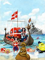FORSIDE. Den britiske karikaturtegner Steve Bell pryder forsiden på Politikens folkemødetillæg. 