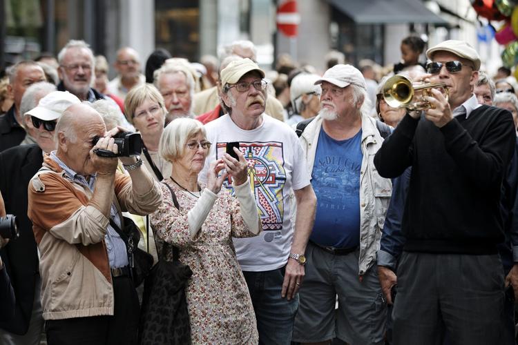 Jazzparade. Copenhagen Jazzfestival varer til på mandag. Her ses gæster ved åbningsparaden på Strøget i fredags. 