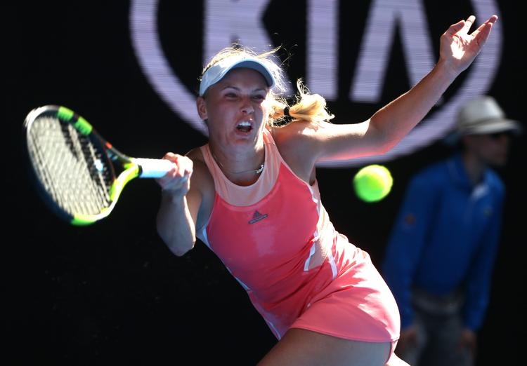 Ude. Carolien Wozniacki er langt fra sit gamle niveau. 