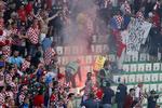 BALLADE. Kampen i Saint-Etienne blev afbrudt af tumult blandt de kroatiske tilskuere. »Disse personer er ikke fans, de er sportsterrorister«, siger den kroatiske landstræner, Ante Cacic. 