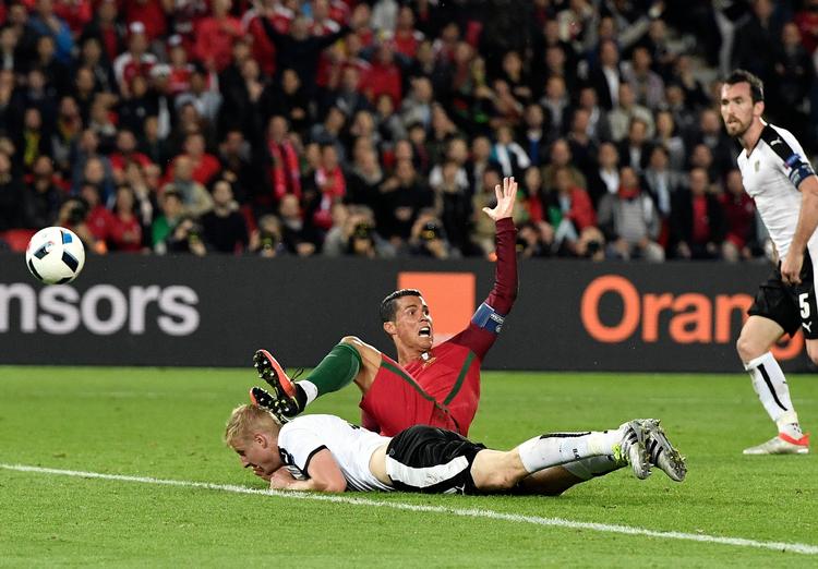 Skuffende. Heller ikke mod Østrig kunne Ronaldo finde vejen til nettet. 