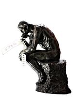 Falsk. Den 37 cm høje Grubler er to gange blevet erklæret falsk af Rodin-komiteen, den førende autoritet på området. 