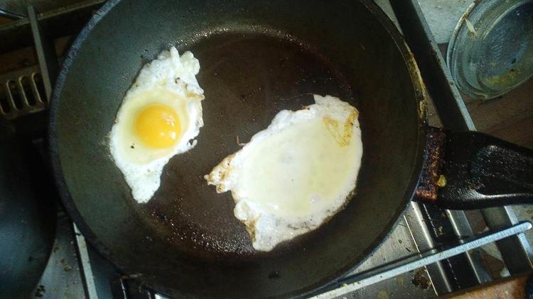 SMUTTERE. Et æg uden blomme er blot et af naturens lune, ligesom et æg uden skal - et vind æg - eller ét med to blommer. Privatfoto 