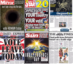 Kamp. Her er et udvalg af dagens britiske aviser. 