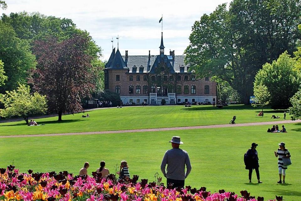 Indgangen. Sofiero slot ligger uden for Helsingborg i Sverige.