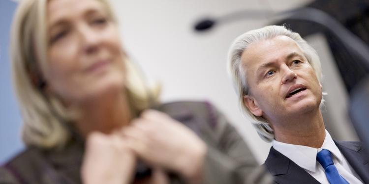 Domino? De stærke EU-skeptiske partiledere i Frankrig og Holland, Front Nationals Marine Le Pen og Frihedspartiets Geert Wilders, vil også have folkeafstemninger som den britiske. 
