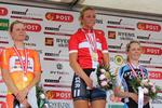 Slået: Amalie Dideriksen (tv)  måtte sig overtrumfet af 17-årige Emma Norsgaard Jørgensen (i midten). 