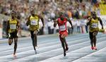 FINALIST. Ved VM i atletik 2013 på Luzhniki Stadion i Moskva blev Kemar Bailey-Cole (tv.) nr. 4 i 100 meter-finalen bag Usain Bolt, Justin Gatlin og Nesta Carter. 