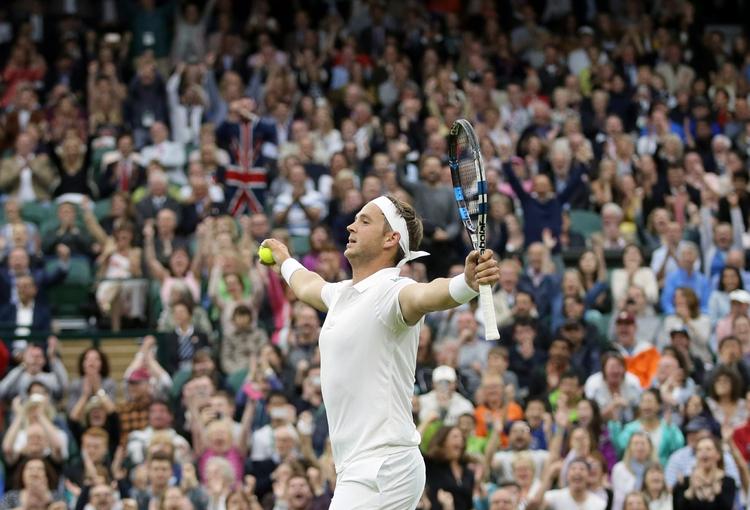 GLAD. Publikum på Centre Court elskede den 25-årige Markus Willis, der havde nået anden runde ved at vinde 3-0 over Ricardas Berankis fra Litauen (verdens nummer 54). 