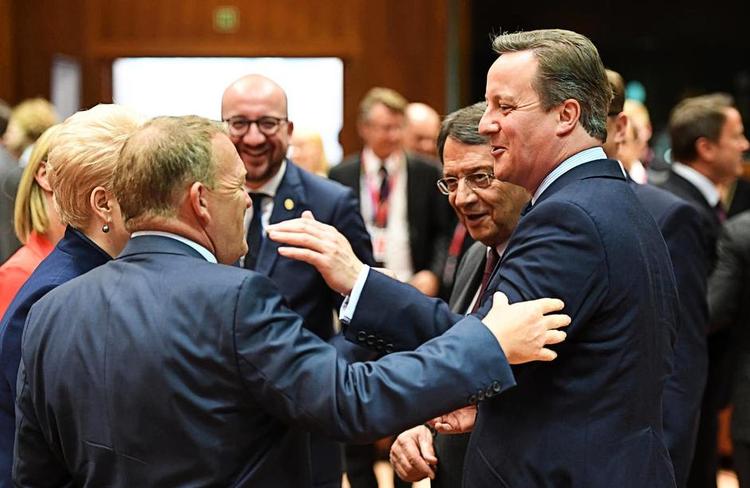 Fremtiden. Statsminister Lars Løkke Rasmussen (tv.) udtrykte på topmødet håb om, at der ikke bliver lanceret ambitiøse planer om mere union. 