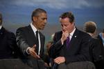 Farvel. Både USA's præsident og Storbritanniens premierminister deltager på fredag i deres sidste Nato-topmøde, Barack Obama på grund af det forestående amerikanske præsidentvalg og David Cameron på grund af sit nederlag ved den britiske folkeafstemning om EU. Netop Brexit truer nu Natos planer om et tættere samarbejde med EU. Her ses to to ledere ved alliancens sidste topmøde i Wales i 2014. 