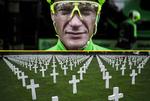 Fokus. Matti Breschel foran sin holdbus i Normandiet. Tidlig morgen i støvregn ved kysten. Kirkegårdene står ubesøgte, de levende er til Tour de France. 
