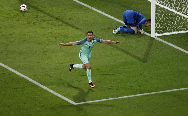 Matchvinder. Cristiano Ronaldos mål til 1-0 fik brudt isen og var afgørende for den portugisiske sejr. 