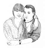 Introvert. Maja og Timo ser verden et andet sted fra. Ligesom andre bands fra provinsen. Tegning: Mia Helmer 