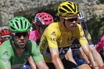 trøjerne. Selv om Chris Froome (th.) fører løbet, så har Mark Cavendish (tv.) været den bedst indtjenende rytter i Tour de France. 