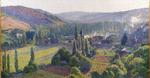 små strøg. Sådan var Henri Martins udsigt en tidlig morgen. Og sådan malede han Labastide-du-Vert, som en sum af tusind små strøg, der kan ligne den stoflige struktur i en gobelin. Foto: Musée de Cahors Henri-Martin 