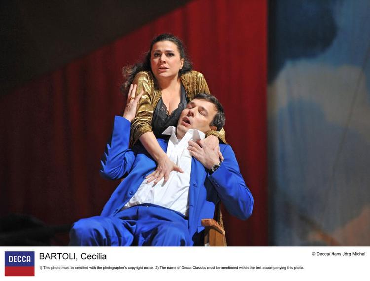 Passion. Händels opera er en klassisk 1700-talsintrige baseret på et miks af magtkamp og kærlighed. Her Cecilia Bartoli som Cleopatra og Andreas Scholl som Cæsar. 