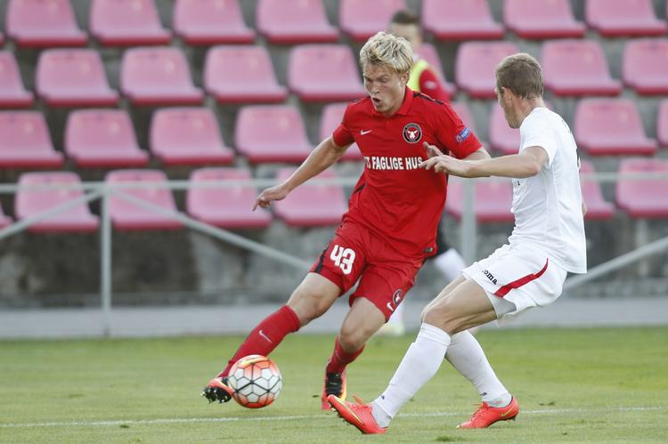 OPLÆGGER. I begge FC Midtjyllands kampe mod Suduva stod Rasmus Nissen (tv.) for målgivende oplæg. 