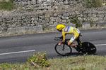 Frontfigur. Chris Froome sidder lidt mere sikkert på Tour-tronen efter enkeltstarten. 