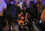 Kvæstet. En mand er såret efter uro på Taksim-pladsen i Istanbul. 