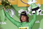 målfoto. Peter Sagan slog norske Alexander Kristoff i spurten, men målfotoet måtte nærstuderes i nogle minutter, før resultatet blev officielt. 
