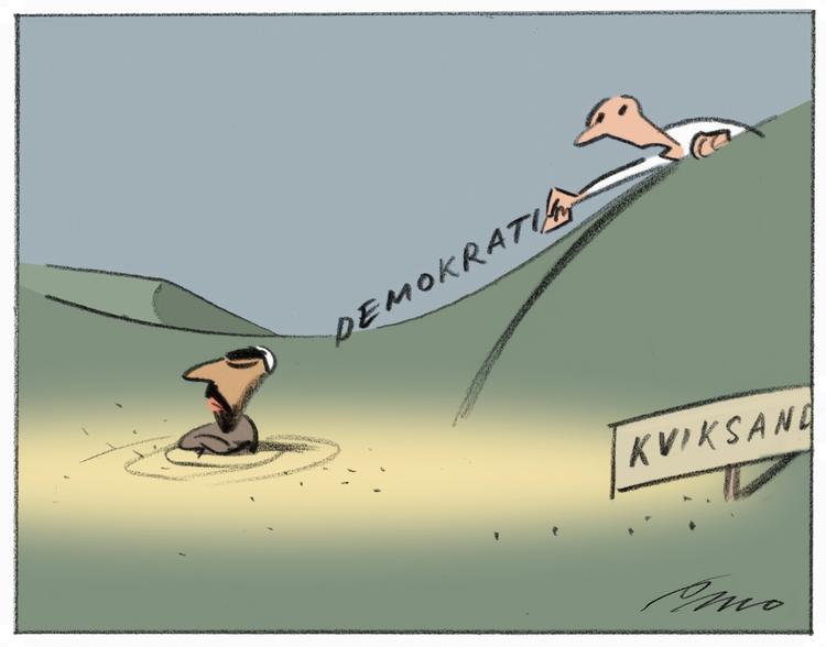 Demokrati. Tegning: Per Marquard Otzen 