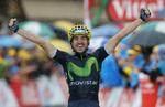 ENDELIG. Jon Izagirre Insausti fik lørdag omsider kørt en sejr hjem til Movistar-holdet, der også vinder Tourens holdkonkurrence. 