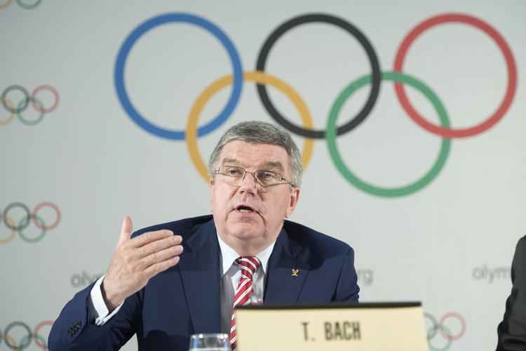 sportsdiplomati.  IOC-præsident Thomas Bach ved gårsdagens pressekonference. 