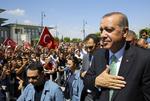 Advarsel. Tyrkiets præsident, Recep Tayyip Erdogan, nævner ofte muligheden for, at flygtninge igen kan strømme ind i Europa. 