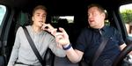 Køretur. Her ses værten James Corden i færd med at synge 'bilkaraoke' med sangeren Justin Bieber. 