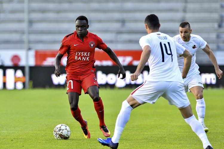 stortalent. Pione Sisto (tv) er tabt for den danske superliga. FCM-spilleren fortsætter i spansk fodbold. 