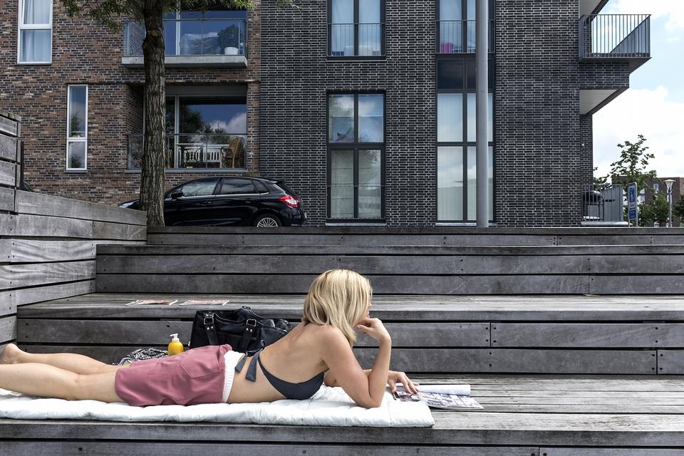Den nye del af Sydhavnen er velegnet solbadning og kulørte blade. 