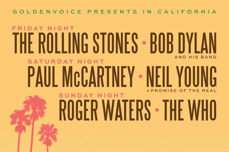 OLDTIMERS. Line-uppet er imponerende til Desert Trip, en festival, der i oktober tiltrækker tusindvis af købestærke ældre amerikanere. Foto: Uddrag af plakaten fra Desert Trips hjemmeside 