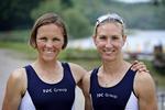 OL-ROERNE. Juliane Elander (tv) og Anne Lolk, stiller op i eftermiddag til indledende heats i letvægtsdobbeltsculler i Rio. Her er de fra rostadion ved Bagsværd Sø, hvor de inviterede Politiken med til træning. 