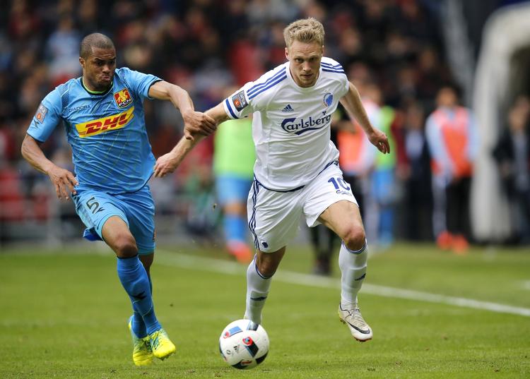 målmager. Nicolai Jørgensen blev tidligere på sommeren solgt fra FC København til Feyenoord, hvor danskeren imponerede i debutkampen søndag. 