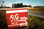 FORETAGSOMHED. På cykelrundturen i Hirtshalsområdet stødte vi ind i dette skilt, der fortæller om høns med særlige egenskaber. Vidunderligt, at høns kan opdrages til fritgående at sælge ud af deres æg. Læserfoto: Finn Gunst 