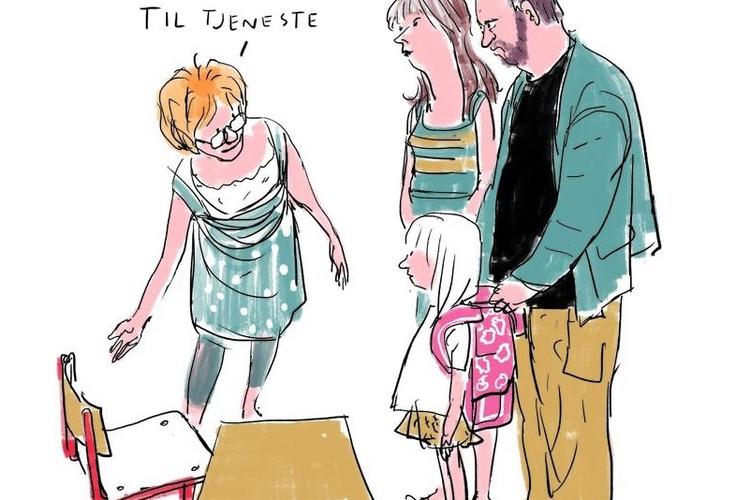 Skolelærer til tjeneste