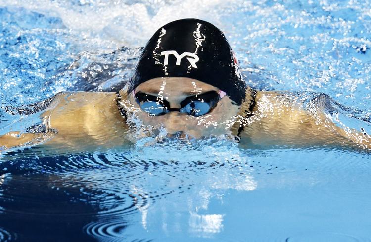 hurtigst. 200 meter brystsvømning gav Rikke Møller Pedersen hurtigste tid i det indledende heat. 