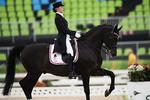 dressur. Agnete Kirk Thinggaard gennemførte første dag på dressurbanen med en flot score på hesten JOJO AZ. 