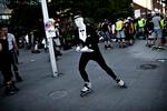 NIGHTSKATE. Fra mødestedet Solbjerg Plads, hvor over 1000 mennesker hveranden fredag starter paradekørslen gennem storbyen ad nye ruter hver gang. 