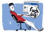 DEBAT. Der er ikke altid flere negative og hårde kommentarer end positive på hverken netavisers debatsider eller i Facebooks kommentarfelter. De fylder bare mere. Tegning: 