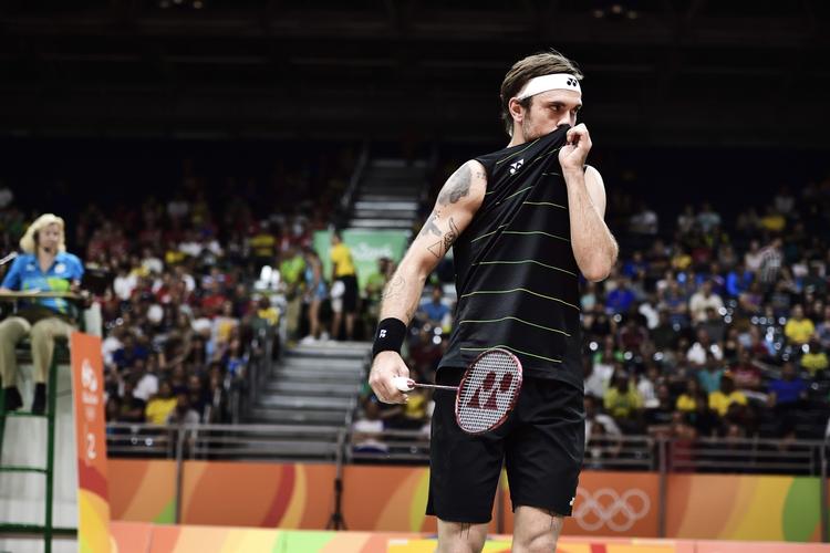udtur. Jan Ø. Jørgensen var svært skuffet efter at have tabt til Srikanth Kidambi i ottendedelsfinalen ved OL. 