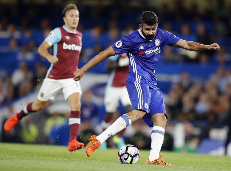 matchvinder. Diego Costa scorede det afgørende mål for Chelsea mod West Ham. 