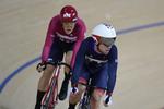 Kamphaner. Lasse Norman Hansen (bagerst) og Mark Cavendish (forrest) kæmpede så indædt om OL-sølvet, at det nær var blevet overhalet af colombiansk verdensmester. Foto: Tariq Mikkel Khan 