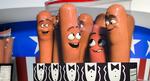 Film. Madvarerne i den amerikanske animationsfilm 'Sausage Party' tror, at mennesker redder dem, når de køber dem i supermarkedet. 